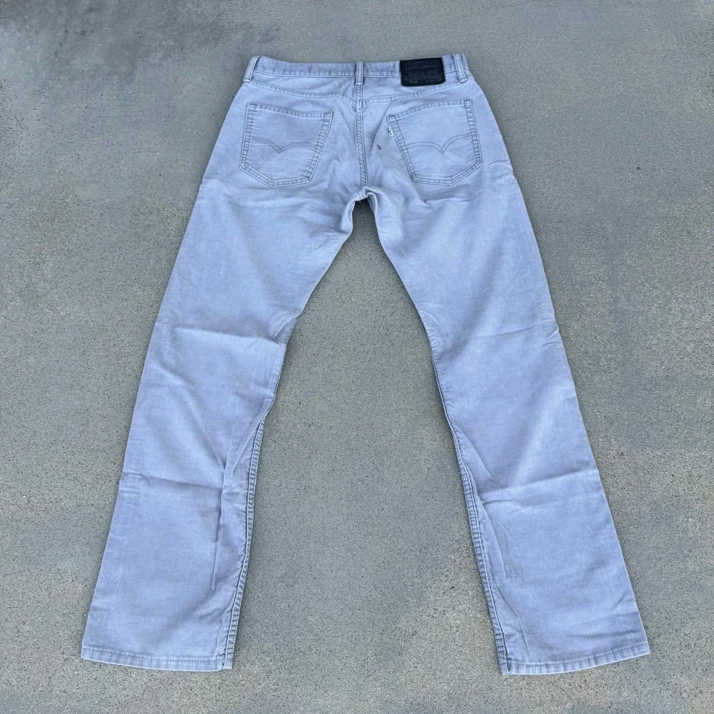 Levi's 514 Corduroy Pants Light Gray‎ Men's 32x32 Straight Fit Casual